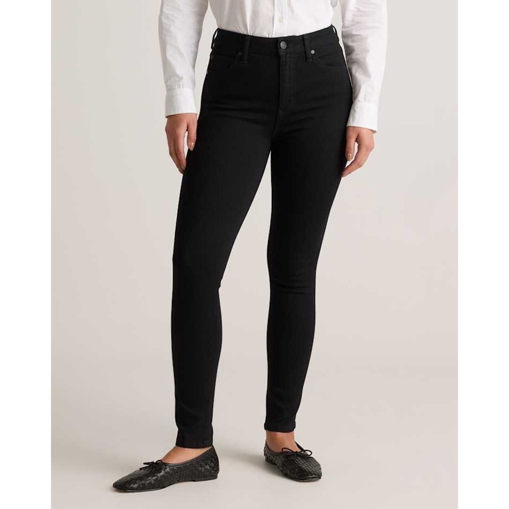 Quince Black High-Rise Skinny Jeans‎ Organic Cotton Blend Size 27